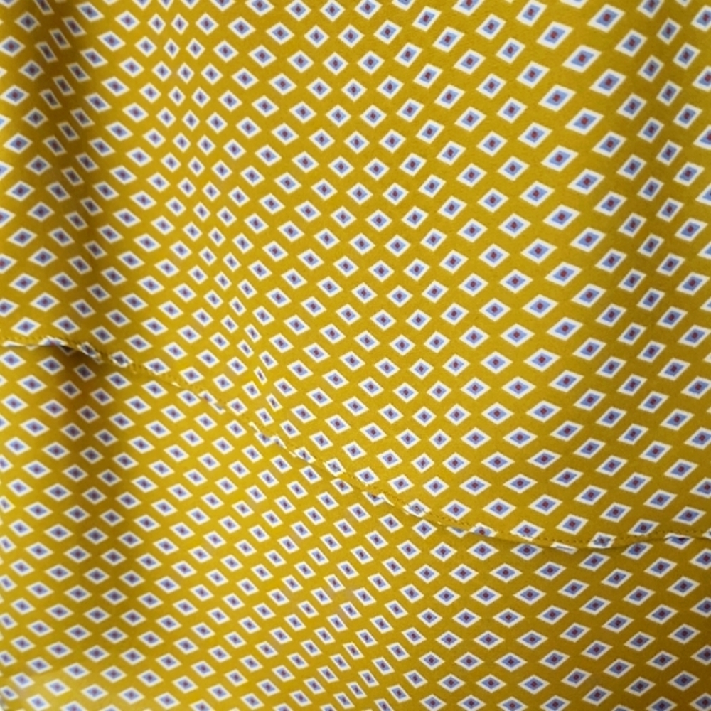 Mango Green Pleated Geometric Patterned Asymmetri… - image 5